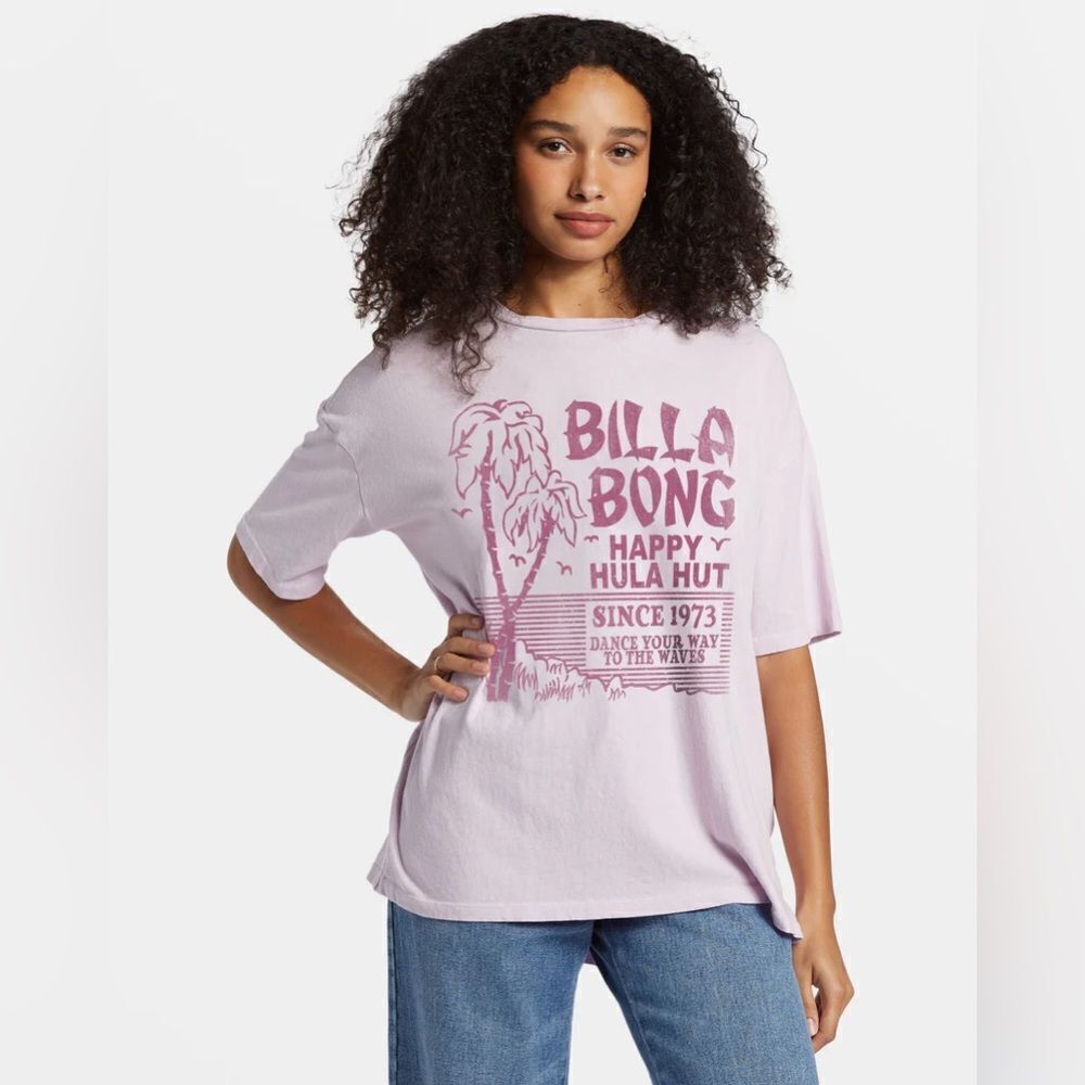 Billabong Slow Down Oversized Graphic Tee View 5